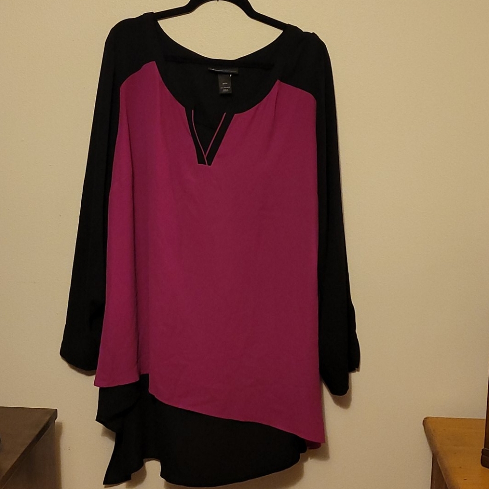 Pink and black top